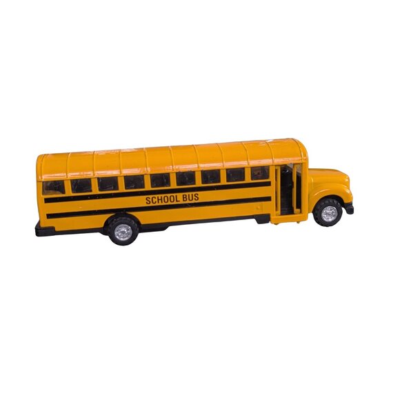 Schylling Die-Cast Metal School Bus Toy Yellow w/ Stop Sign Vintage Style - Picture 5 of 8